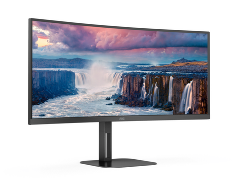 MONITOR AOC CU34V5C/BK 34"/VA,ZAKRIVLJEN,21:9/3440X1440/100HZ/1MS MPRT/HDMI,DP,USB/VISINA/ZVUČNICI